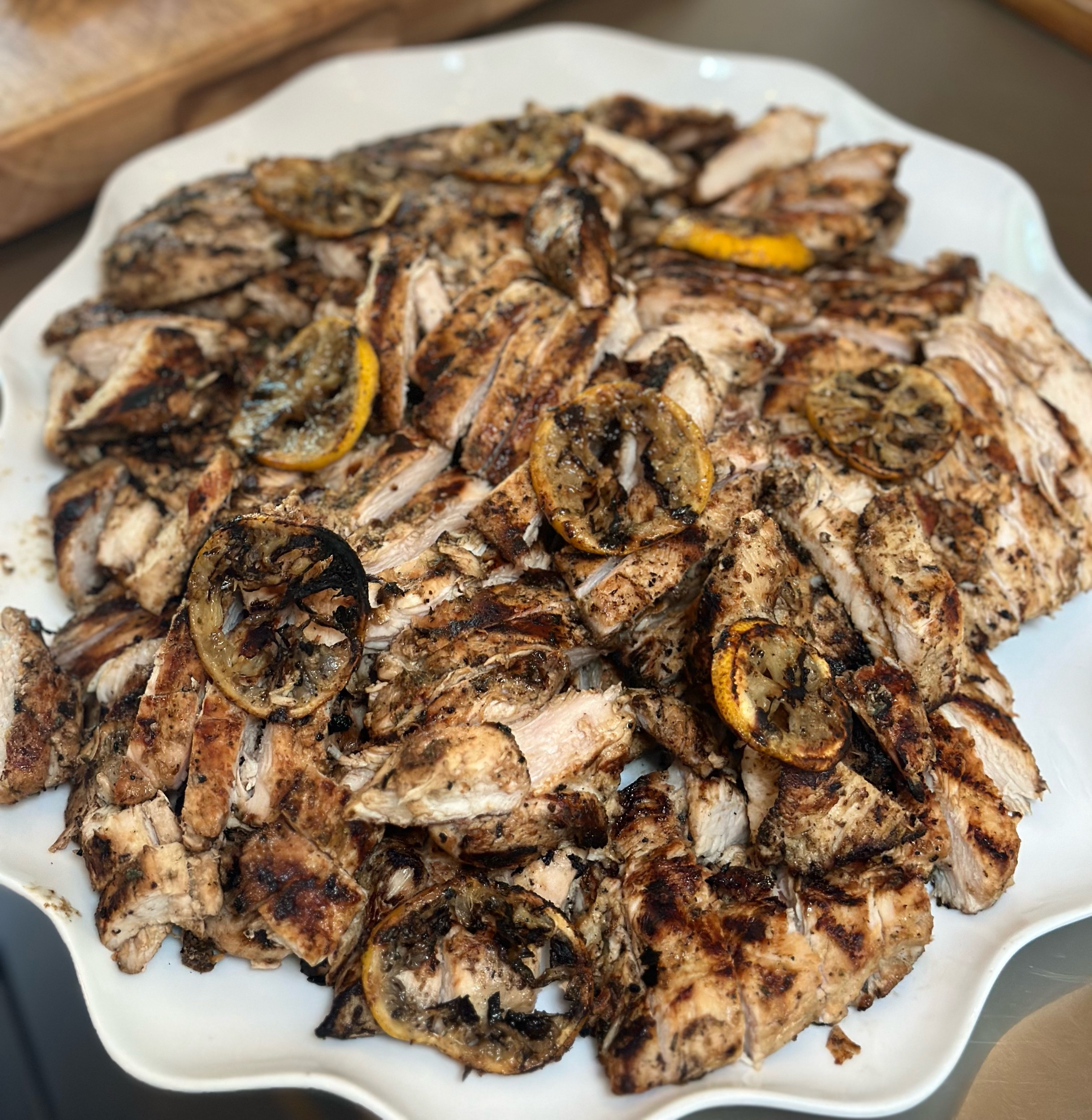 Brazilian BBQ chicken catering platter